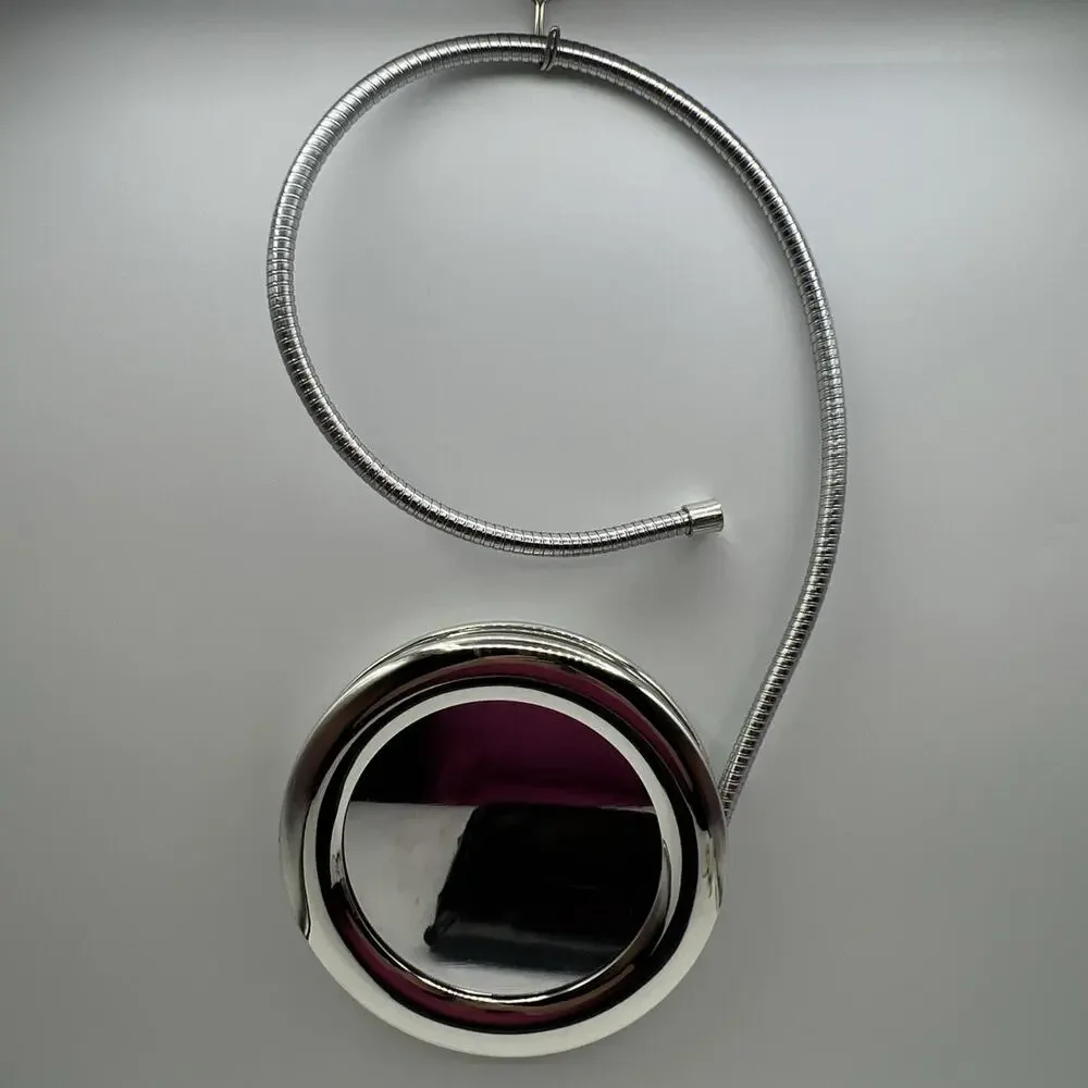 Joy Mangano Handy Hook Mirror 1X 5X Magnification Silver Gooseneck Travel 7